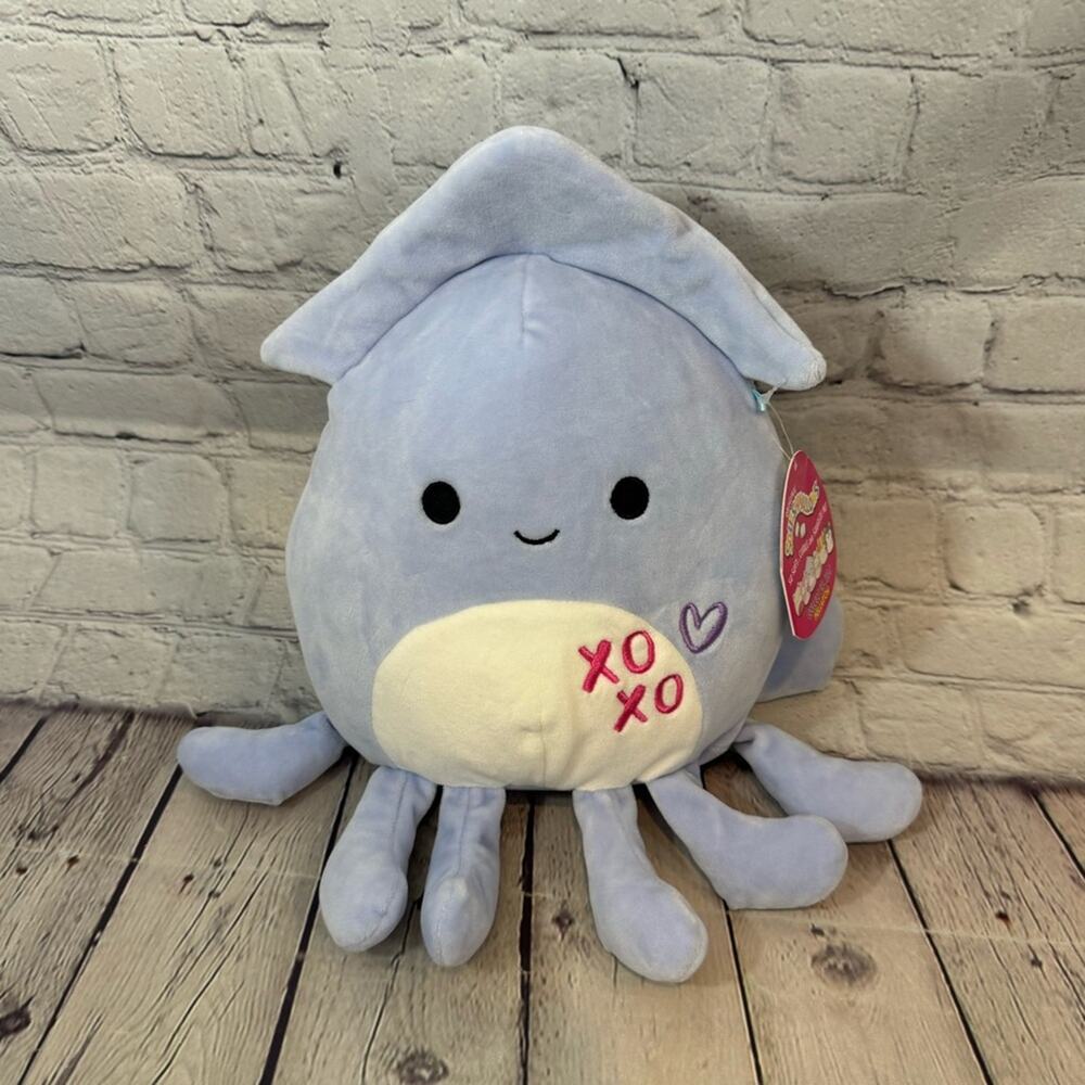 Squishmallows 8” Valentines Squid Plush